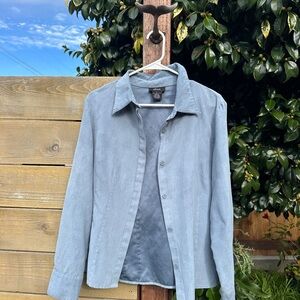 Women's Blue Suede Jacket